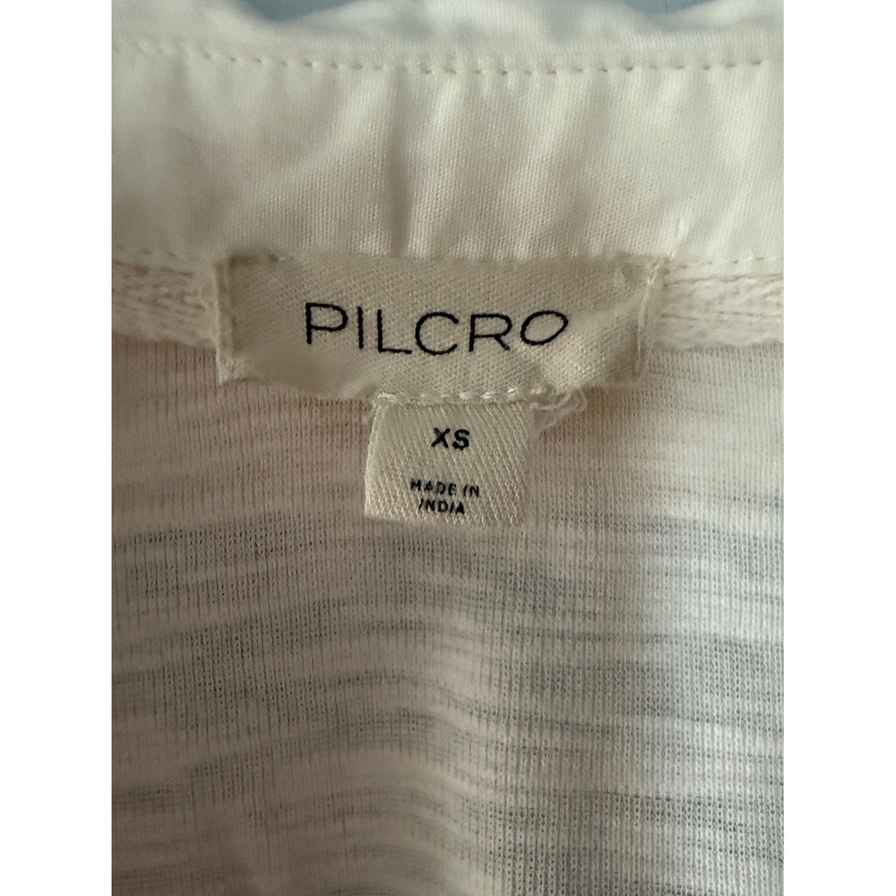Anthropologie Pilcro Cream Long-Sleeve V-Neck Ruffled Babydoll Top XS - Picture 9 of 13